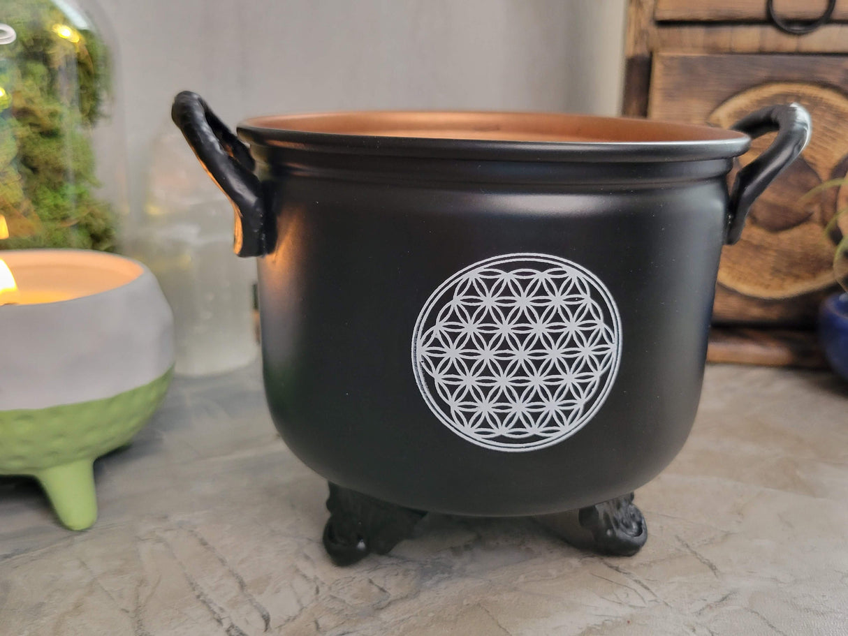 Tree of Life Metal Cauldron: Charcoal Resin Burner, Altar Decor