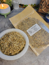 Yarrow flower, cut & sifted 1oz, dried flower, magical flowers