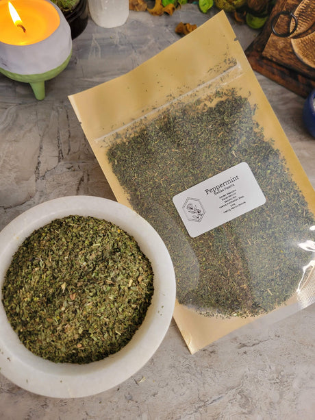 Peppermint, cut & sifted 1oz, decoration herbs, magical herbs