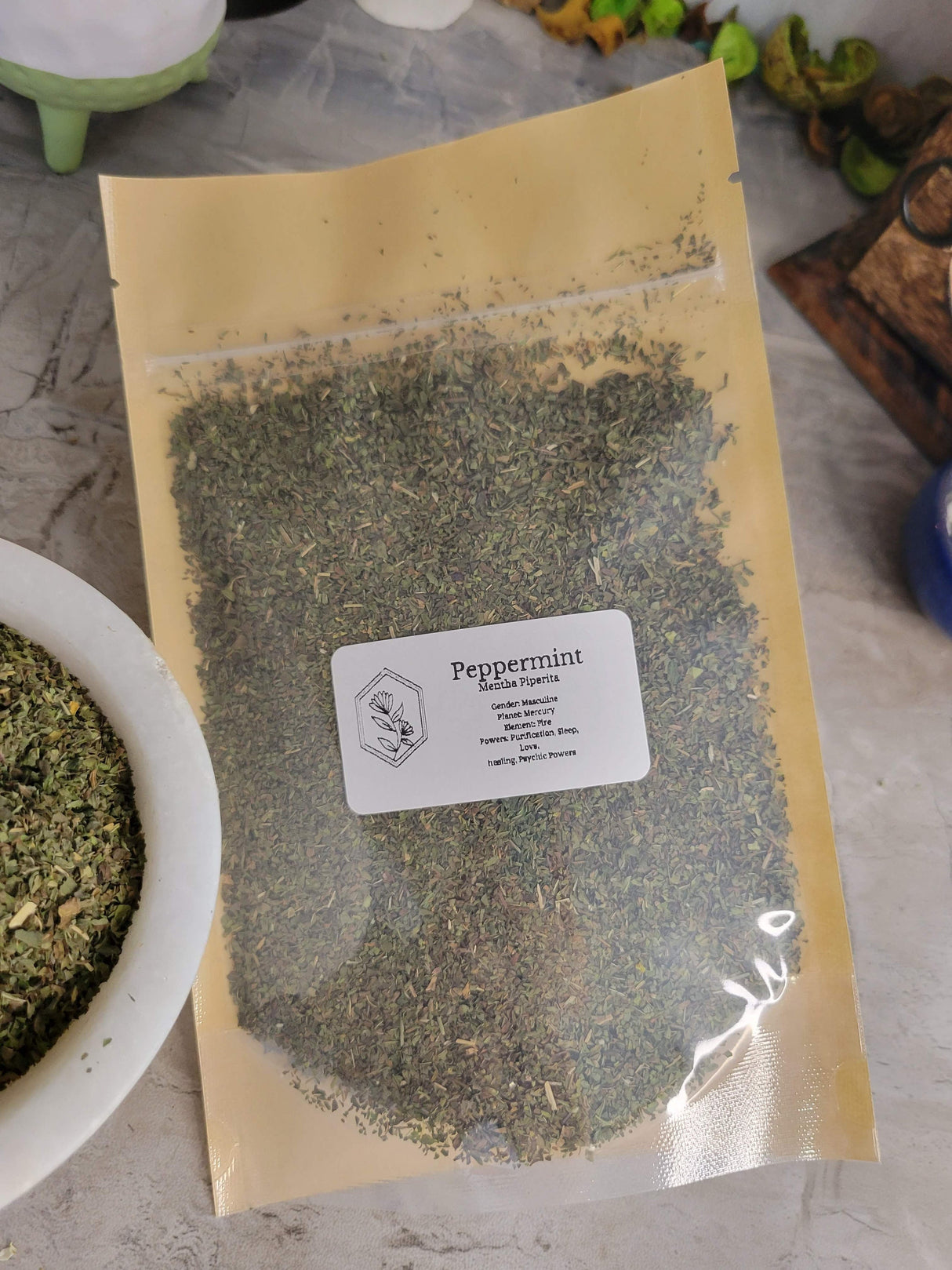 Peppermint, cut & sifted 1oz, decoration herbs, magical herbs