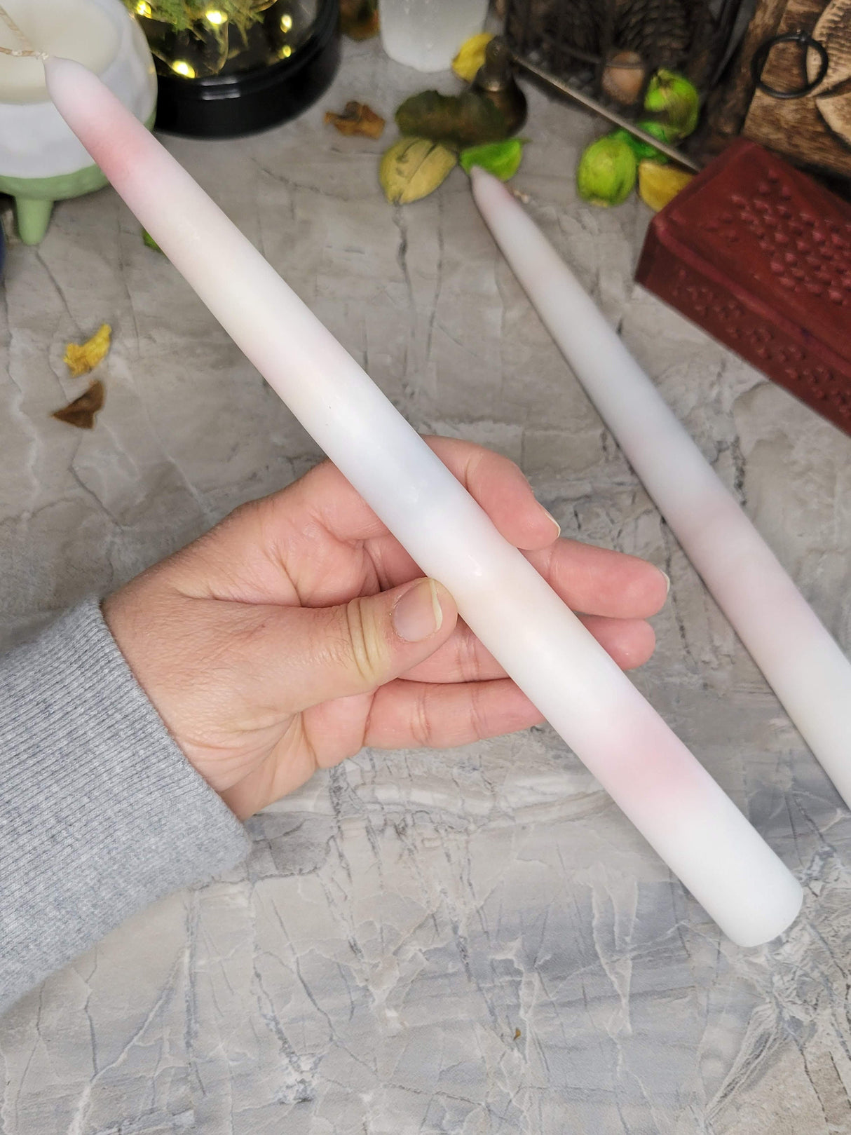 Multi-Color Drip Taper Candles - Home Decor (Pack of Two)