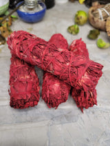 White sage & dragons blood smudge stick - 4"