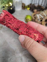 White sage & dragons blood smudge stick - 4"