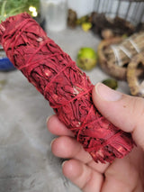 White sage & dragons blood smudge stick - 4"