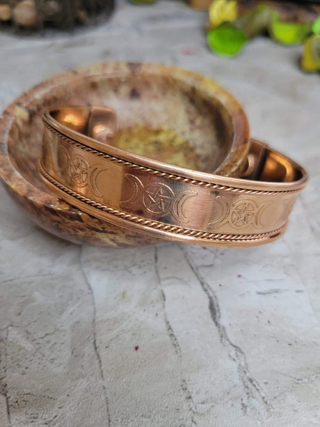 Magnetic Copper Bracelet Pentagram Bracelets Tree of Life Triple Moon Pentacle Elephant Bracelets
