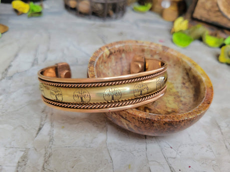 Magnetic Copper Bracelet Pentagram Bracelets Tree of Life Triple Moon Pentacle Elephant Bracelets