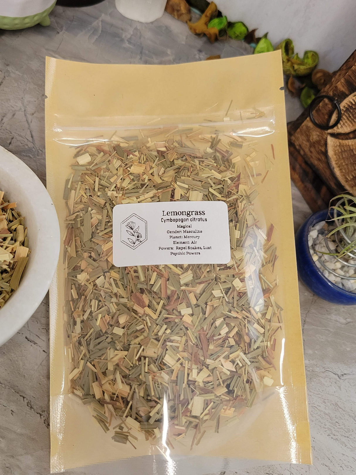 Lemongrass, cut & sifted 1oz, decoration herbs, magical herbs