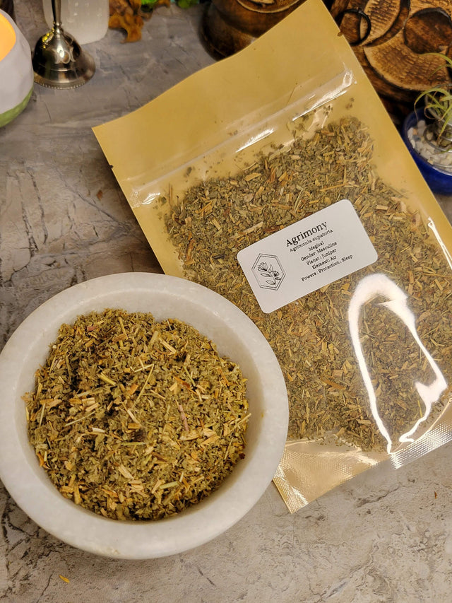 Agrimony Cut & Sifted Herbs: Magical Candle Dressing, Spell Bottles