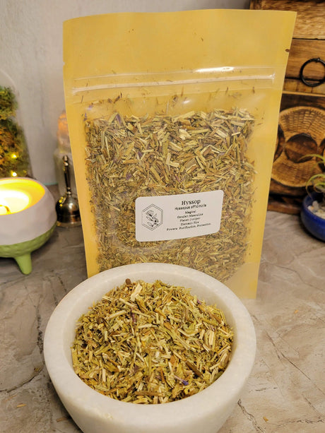 Hyssop, cut & sifted 1oz decoration herbs, magical herbs