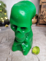 Ritual Skull Candle: Halloween Skeleton Decoration, Altar Piece