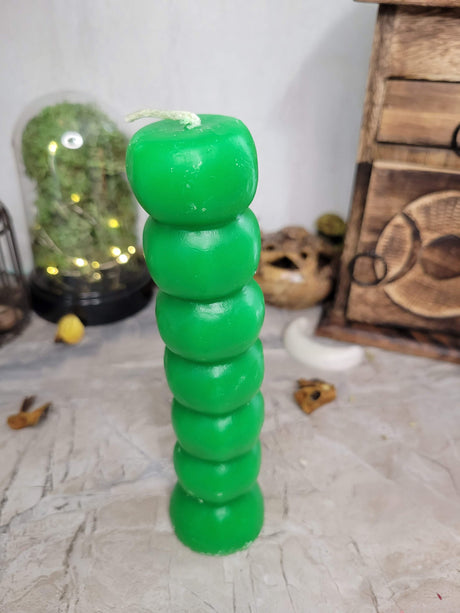 7 Knob Wishing Candle: Colorful Pillar Candle for Spells & Rituals