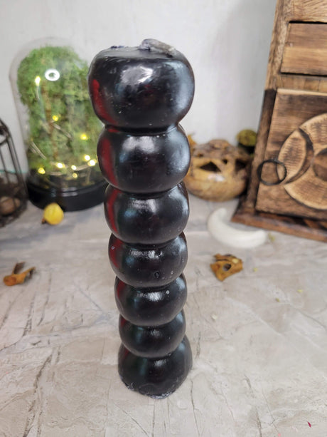 7 Knob Wishing Candle: Colorful Pillar Candle for Spells & Rituals Handmade