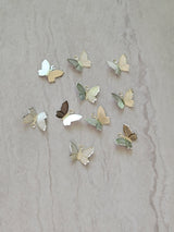 Silver & Gold Butterfly Charms: Filigree Pendants - 10pcs