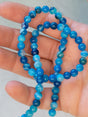 Blue Banded Agate Beads: Dyed Round Gemstone, 6mm (63pcs)