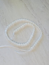 Natural Selenite Bead Strand: 6mm Round Gemstone Beads (15.7 inch)