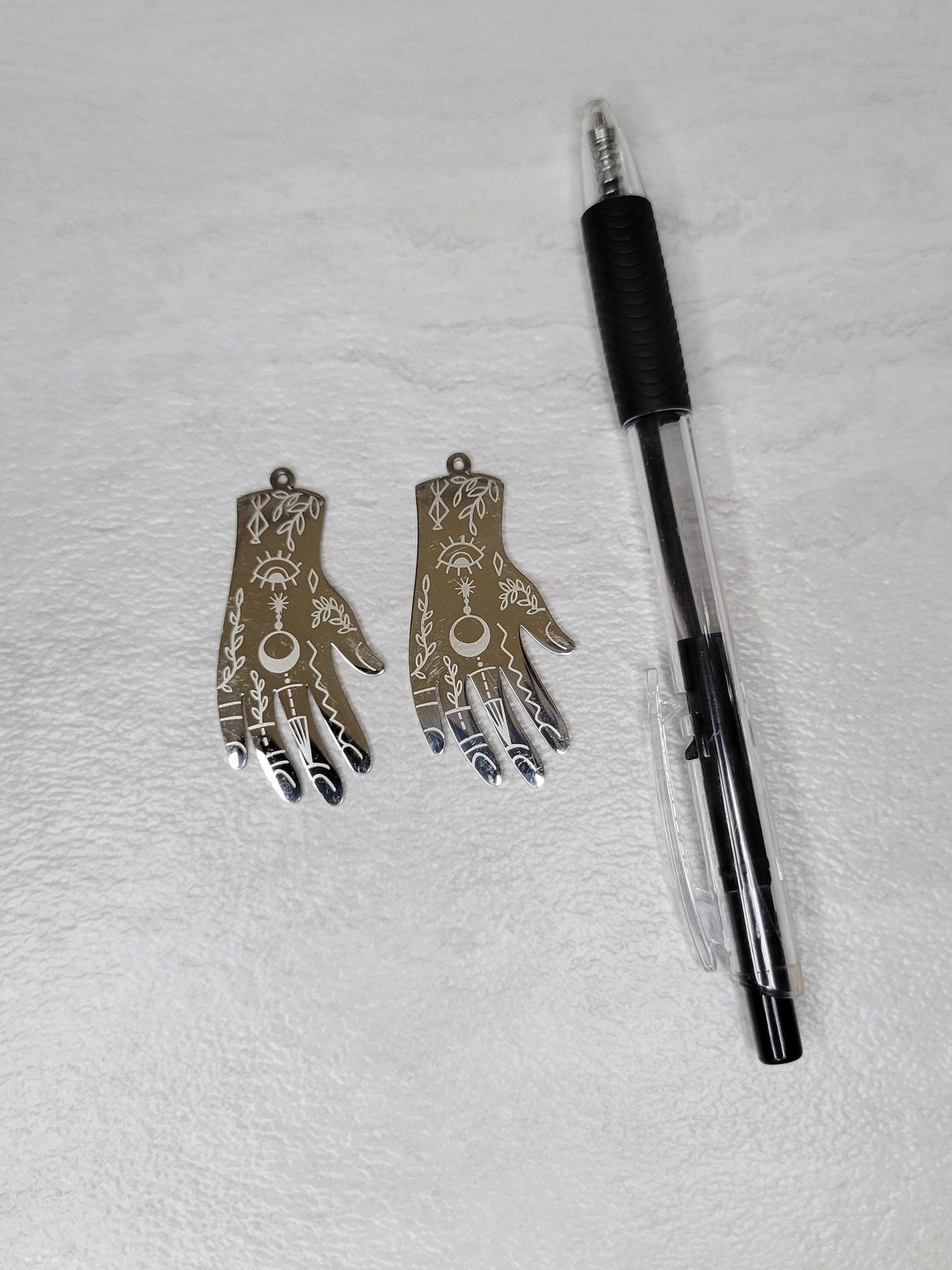 Magic hand charms, stainless steel charms, jewelry making