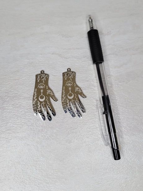 Magic hand charms, stainless steel charms, jewelry making