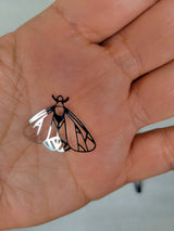 Stainless Steel Moth Charm: Laser Cut Jewelry Pendant