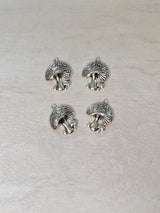 Mushroom Charms: Tibetan Silver Alloy Witchy Pendants (Set of 4)