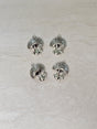 Mushroom Charms: Tibetan Silver Alloy Witchy Pendants (Set of 4)
