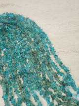 Natural apatite gemstone chip, 15.5 strand crystal chip jewelry making
