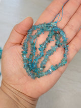Natural apatite gemstone chip, 15.5 strand crystal chip jewelry making