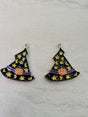 Halloween Witch Hat Enamel Charms: Star, Moon & Pumpkin Pendants
