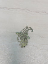 Witch girl face charm, witch jewelry, stainless steel pendants