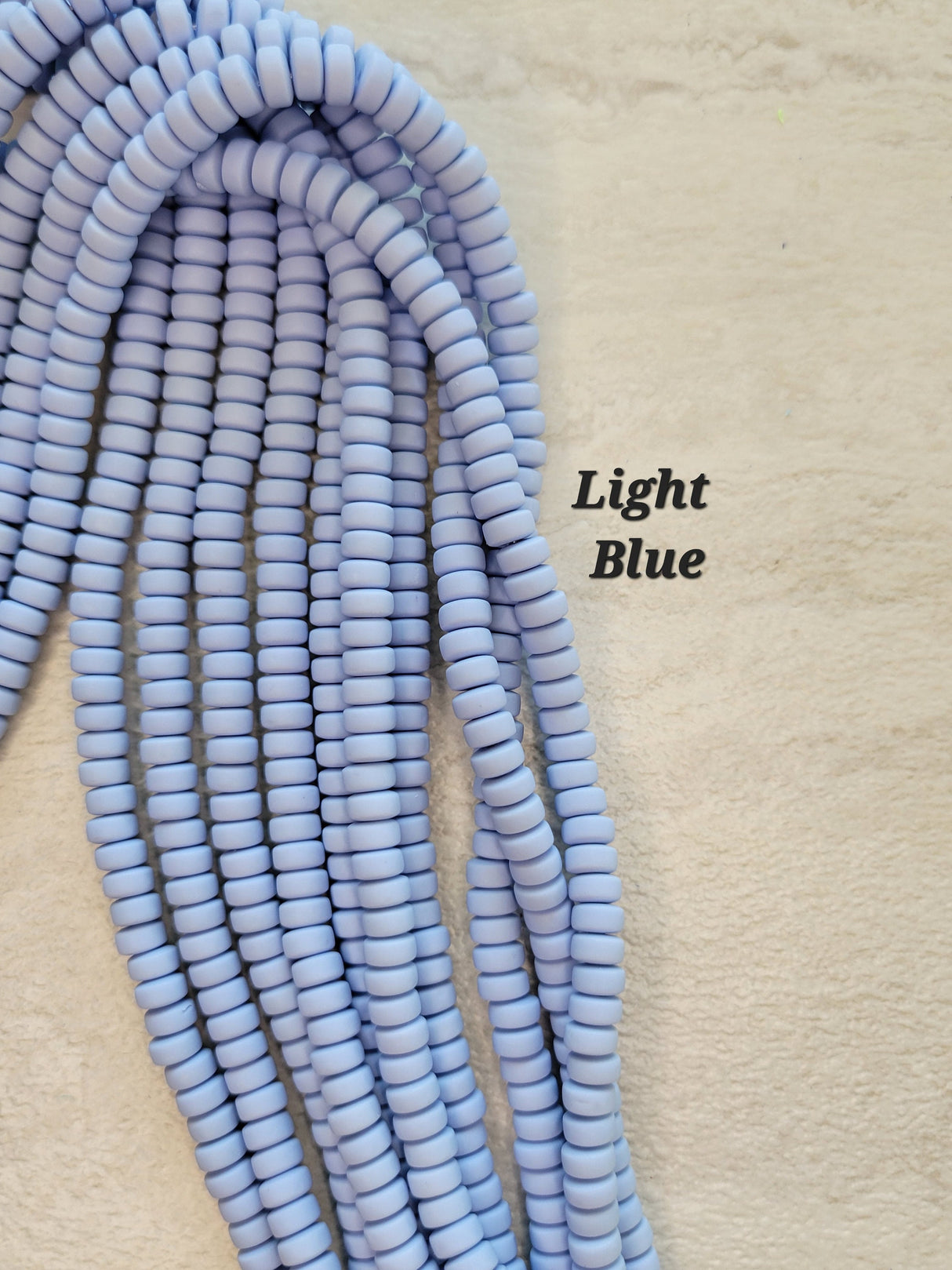 Handmade polymer clay beads strands, jewelry crafts supplies, flat round