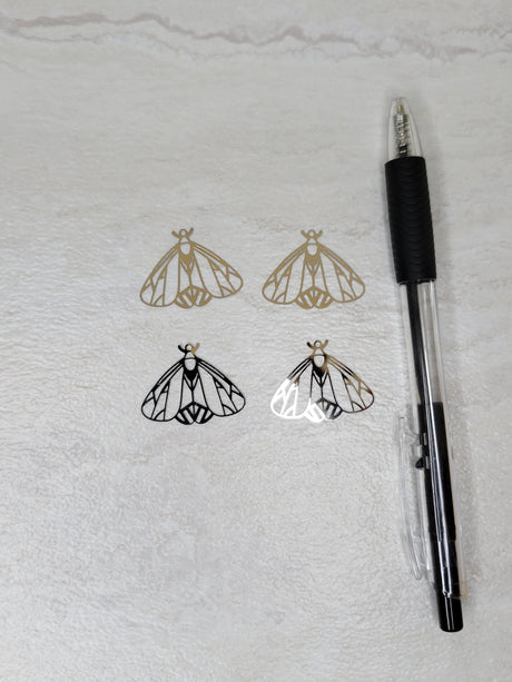 Stainless Steel Moth Charm: Laser Cut Jewelry Pendant