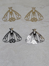 Stainless Steel Moth Charm: Laser Cut Jewelry Pendant