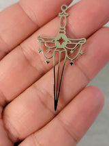 Sword silver color charm , sword pendants witchy charms