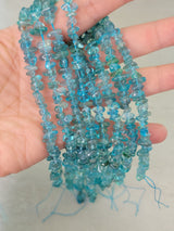Natural apatite gemstone chip, 15.5 strand crystal chip jewelry making
