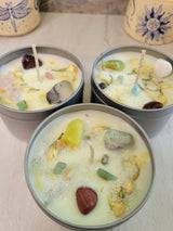 Soy Candles Crystal Chips Candles 8oz Housewarming Candle Hand Poured Candles Gift for her