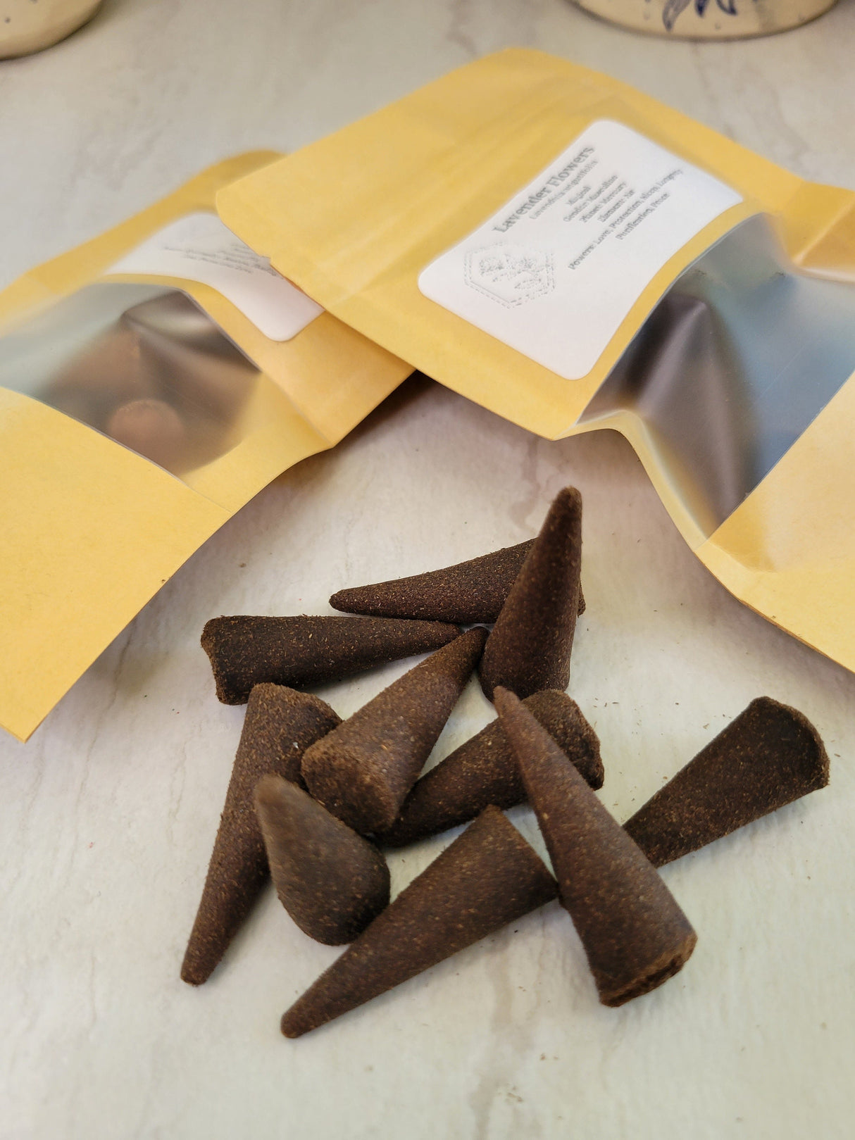 Scented incense cones, incense cone pack