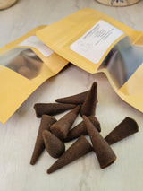 Scented incense cones, incense cone pack