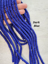 Handmade polymer clay beads strands, jewelry crafts supplies, flat round