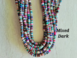 Handmade Polymer Clay Heishi Beads, 4mm Disc Beads