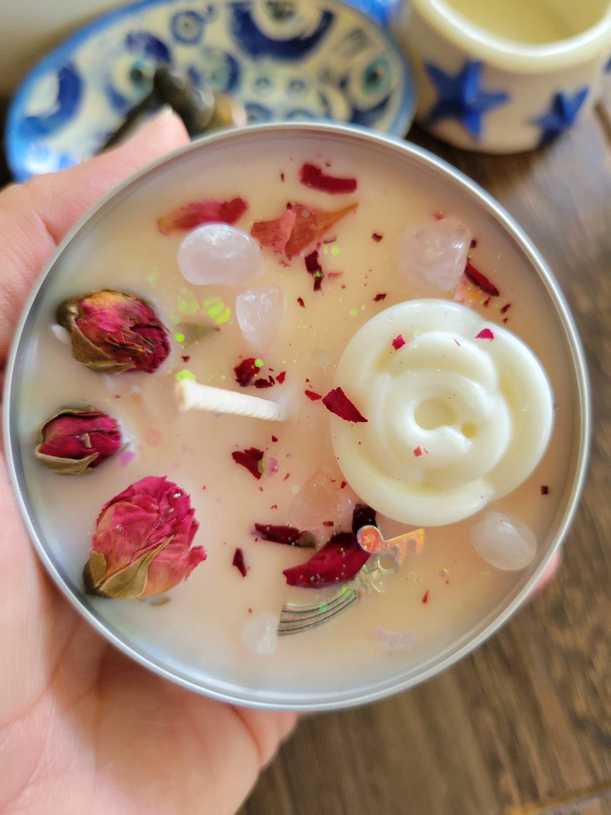 Roses Soy Candle: Self-Love Intention Candle, Valentine Gift
