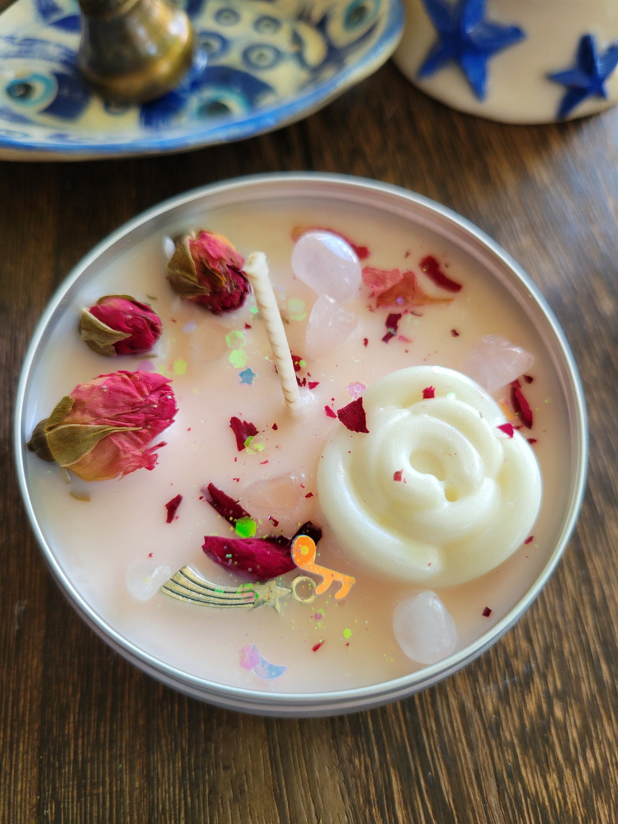 Roses Soy Candle: Self-Love Intention Candle, Valentine Gift