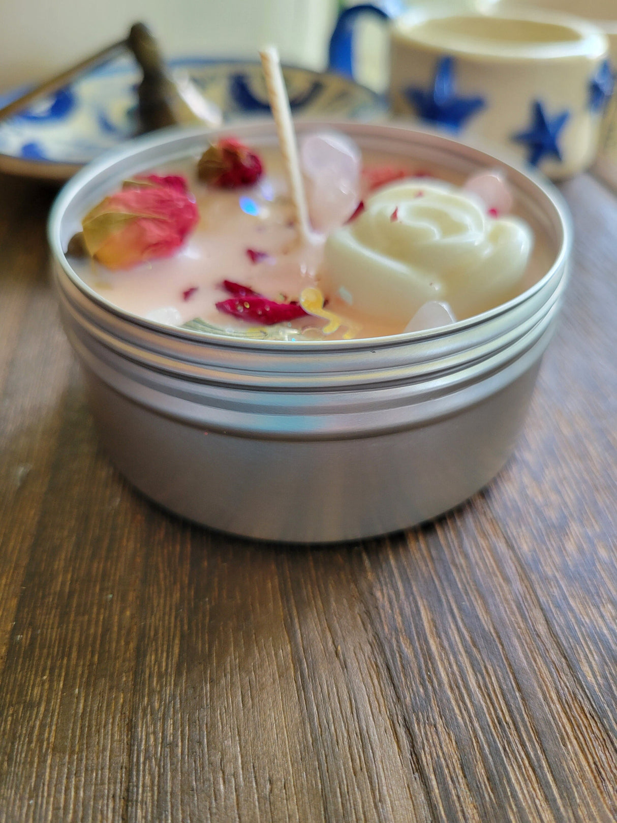 Roses Soy Candle: Self-Love Intention Candle, Valentine Gift