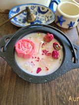 Small cauldron soy candle intention candle