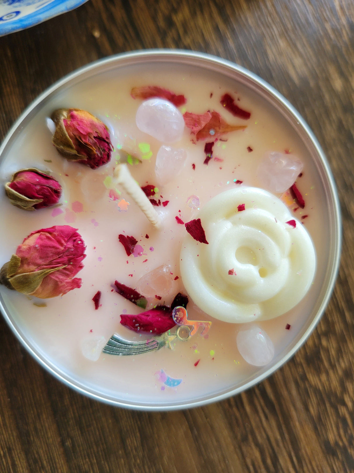 Roses Soy Candle: Self-Love Intention Candle, Valentine Gift