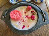 Small cauldron soy candle intention candle