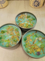 Soy Candles Crystal Chips Candles 8oz Housewarming Candle Hand Poured Candles Gift for her