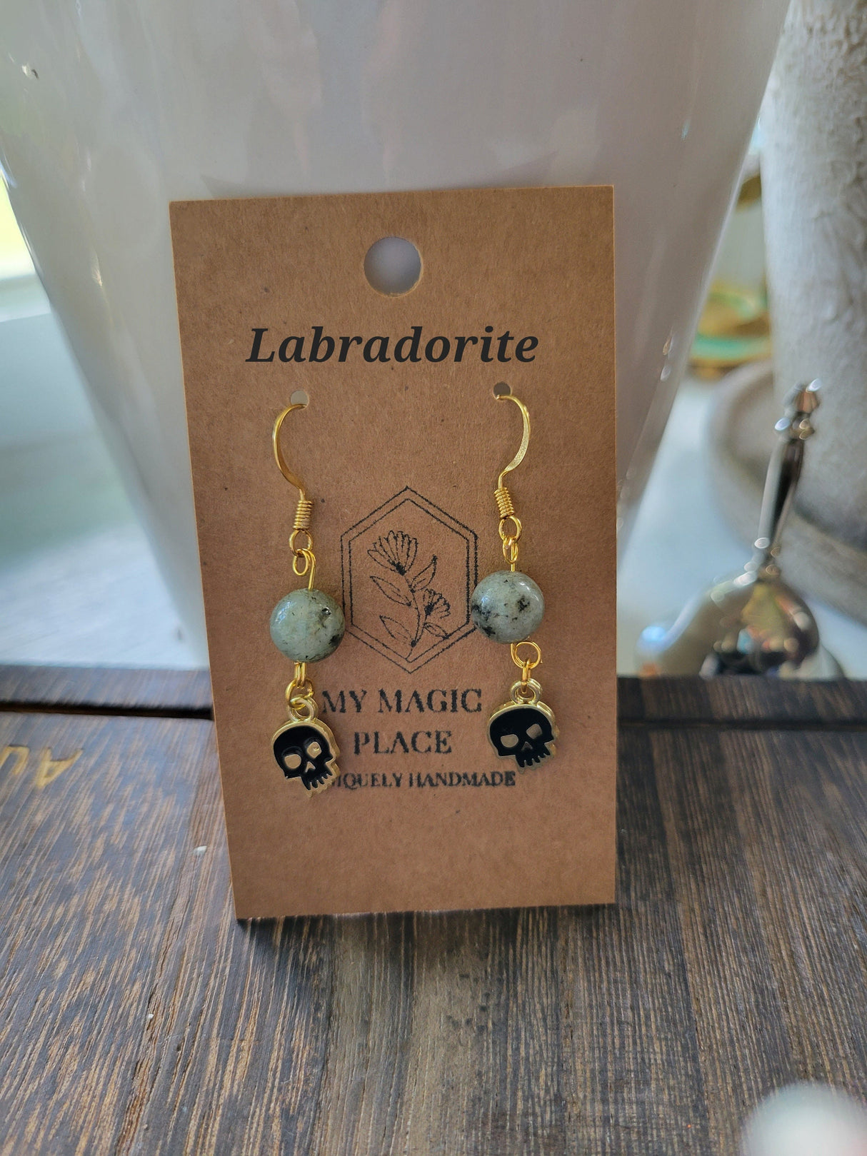 Halloween Earrings: Crystal Bead Witchy Jewelry