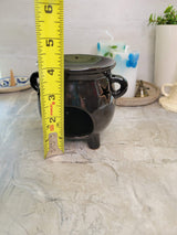 Ceramic cauldron oil burner , wax warmer, metaphysical décor, handmade ceramic