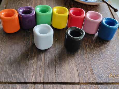 Mini Ceramic Chime Candle Holder: Altar Decor, Multiple Colors