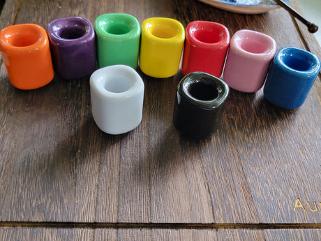 Mini Ceramic Chime Candle Holder: Altar Decor, Multiple Colors