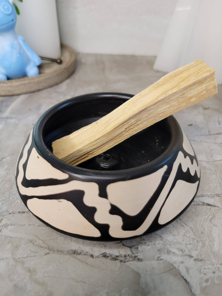 Beautiful Handmade Ceramic Bowl Smudge stick, Palo Santo Wood burner